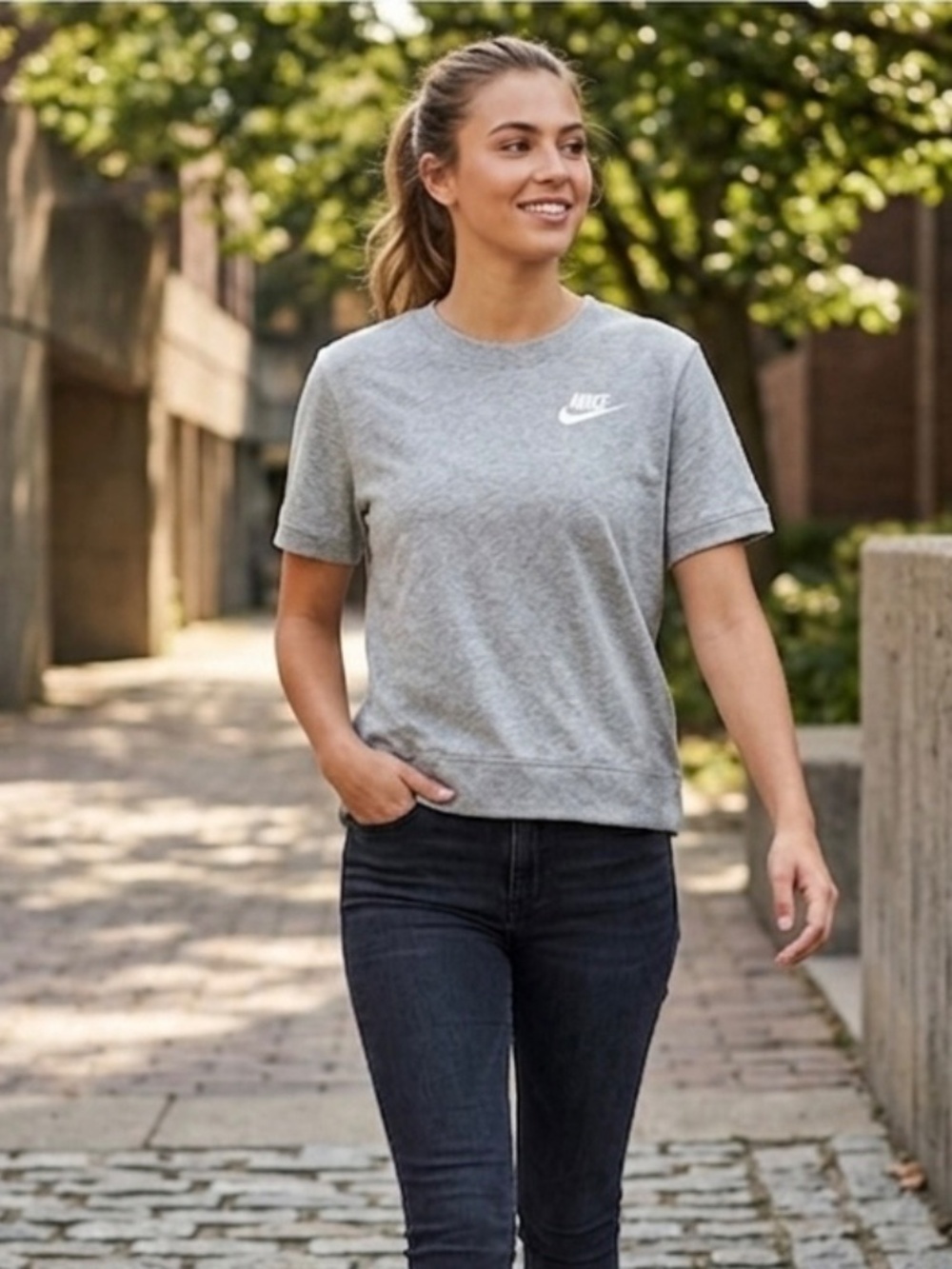 Nike Gray Tee Medium Vintage